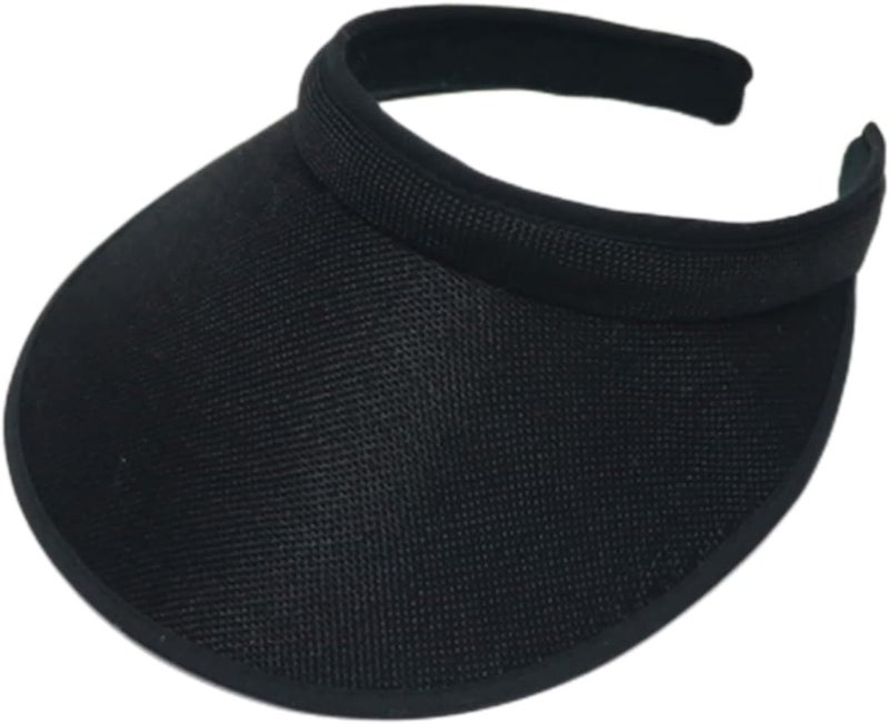 jecvxor Cloth Covered Slip-On Visor for Women, Adjustable Cap Sports Sun Visors for Men - Image 1